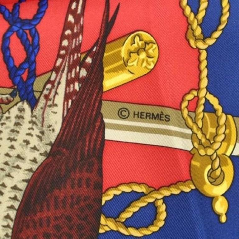 Hermes Vintage Multi Color Silk Scarf at 1stDibs