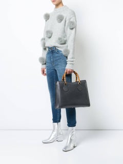 NEWFOUND LUXURY - Gucci Leather Bamboo Large Dual Top Handle Shopper Tote Bag