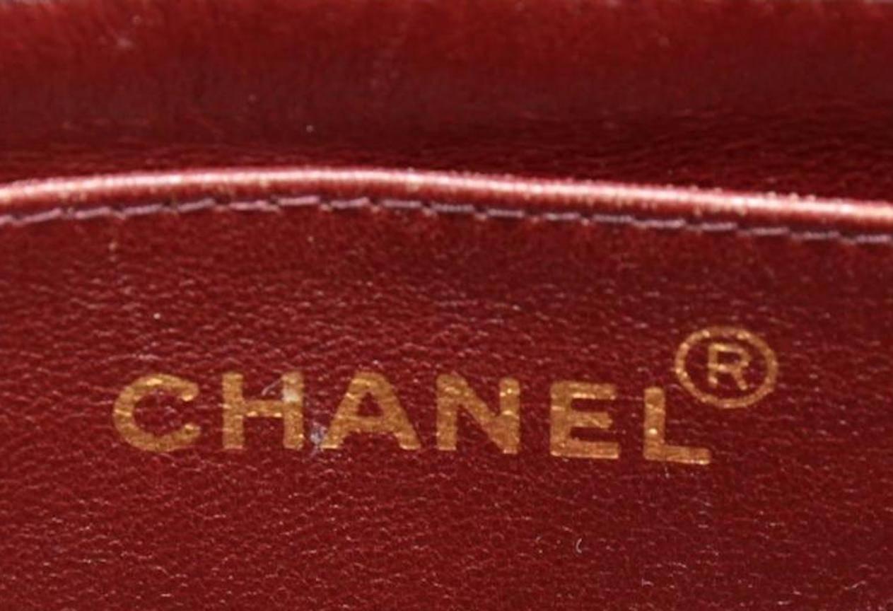 Women's or Men's Chanel Vintage Black Lambskin Top Handle Satchel Evening Bag