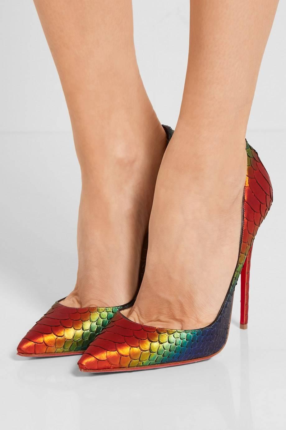 CURATOR'S NOTES

Christian Louboutin New & Sold Out Python So Kate Heels Pumps in Box  

Size IT 36.5
Python snakeskin
Slip on 
Made in Italy
Heel height 4.75"
Includes original Christian Louboutin dust bag and box