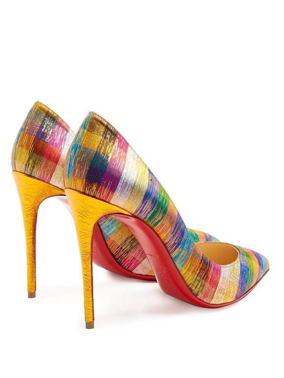 christian louboutin rainbow glitter heels