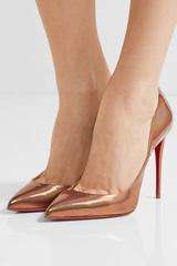 Christian Louboutin New Copper Leather Pigalle Follie High Heels Pumps in Box