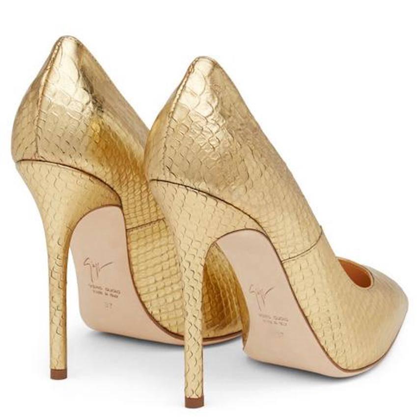 gold giuseppe heels