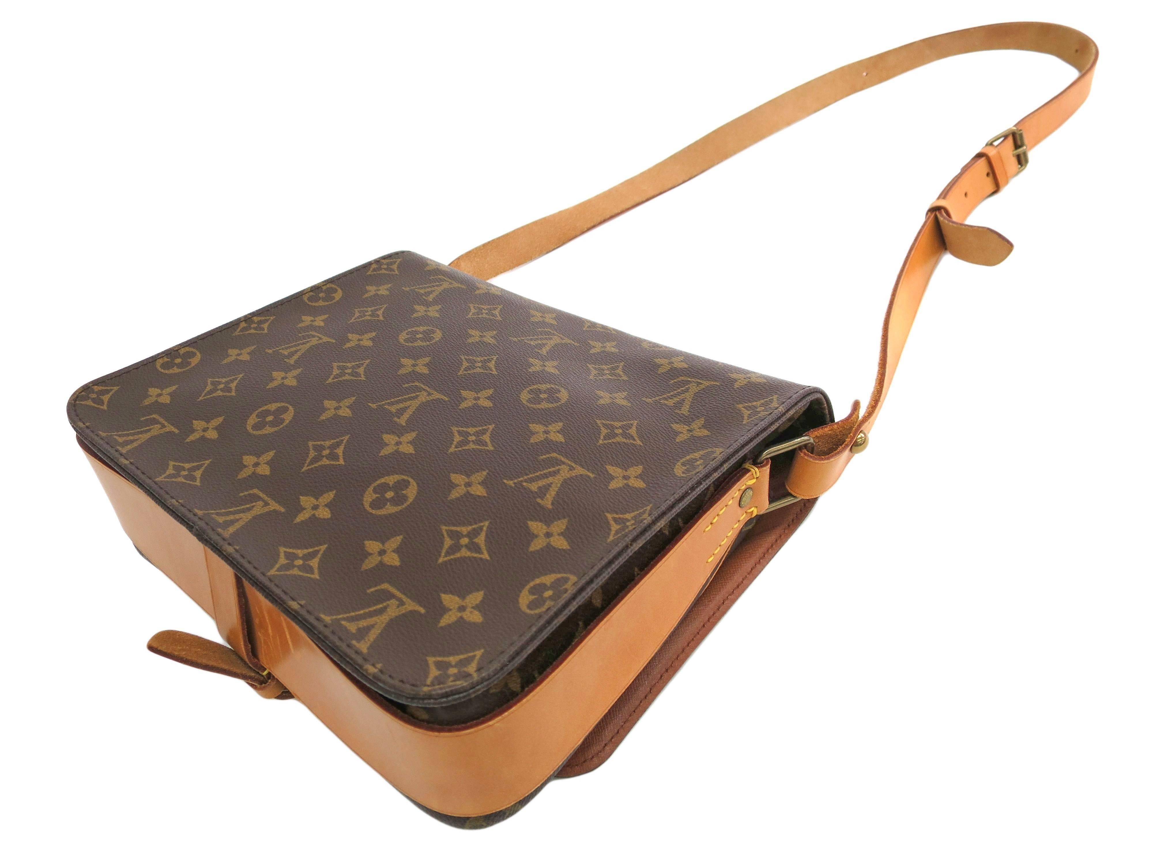 Women's Louis Vuitton Monogram Crossbody Messenger Style Belt Flap Shoulder Bag