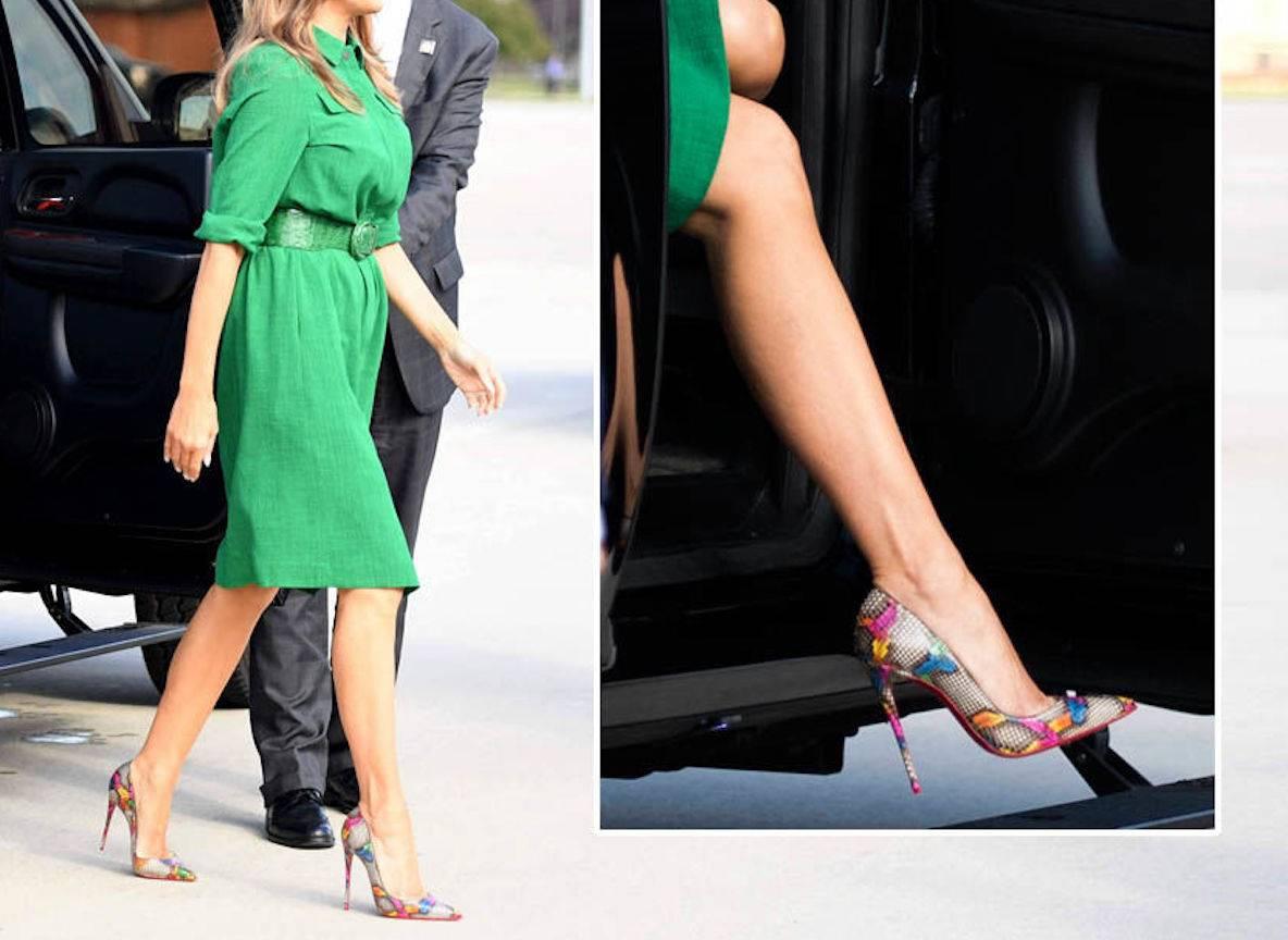 CURATOR'S NOTES

AS WORN BY THE FIRST LADY! Christian Louboutin New Limited Edition Black Multi Color Rainbow Snakeskin So Kate Evening Heels Pumps in Box  

Size IT 36.5 - Not your size?  Message us to help you find yours!
Python snakeskin
Slip on