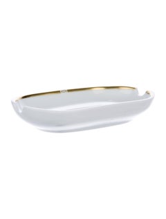 Cartier New Panther Porcelain Men's Gold White Desk Table Trinket Tray Ashtray