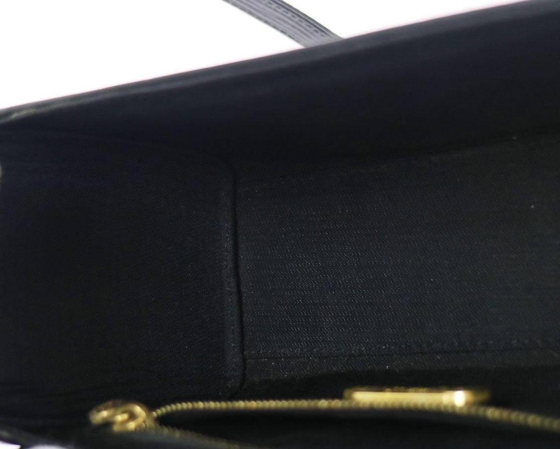 Fendi Black Epi Leather Gold Kelly Top Handle Satchel Shoulder Crossbody Bag In Excellent Condition In Chicago, IL