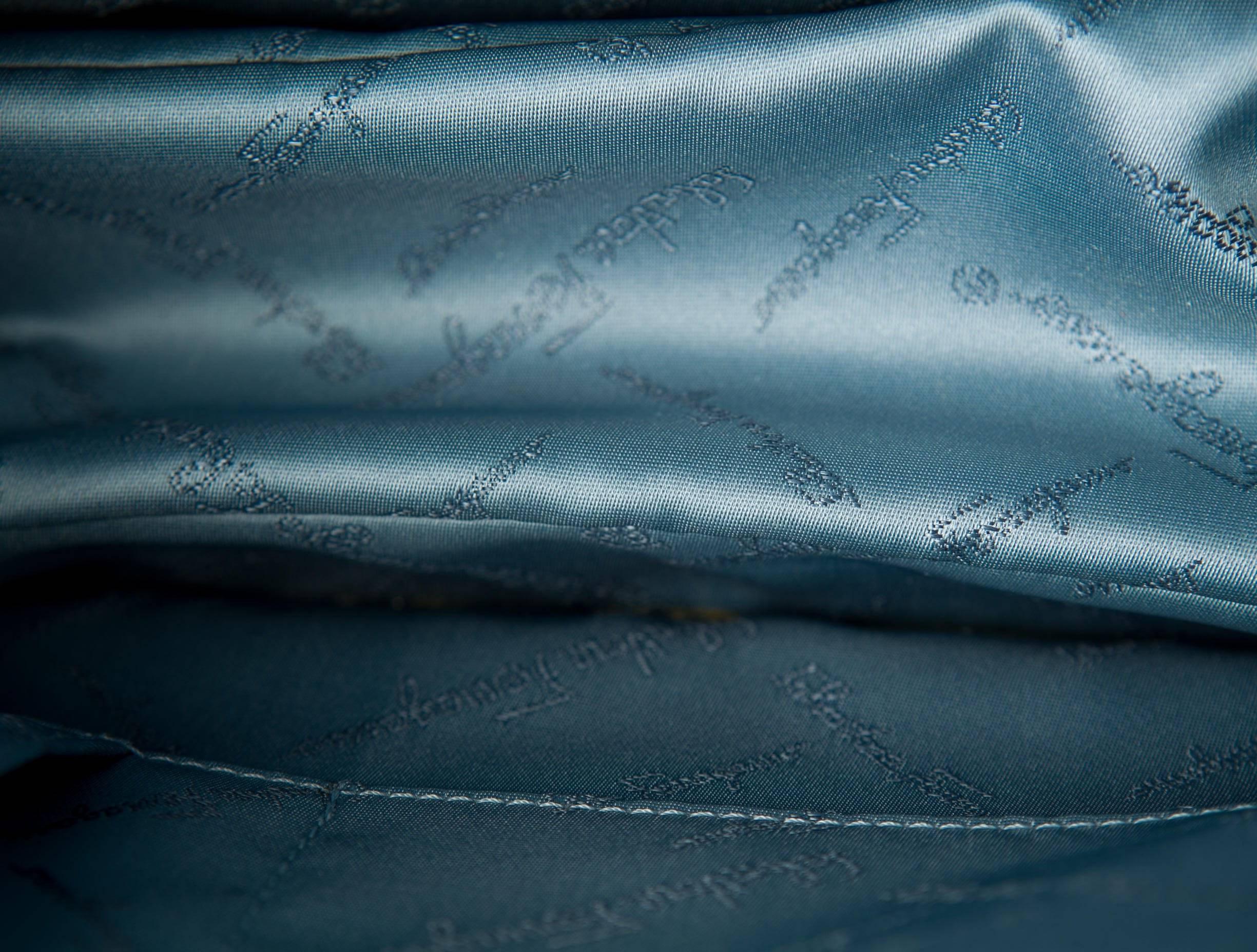 Women's Salvatore Ferragamo Blue Leather Top Handle Shoulder Bag