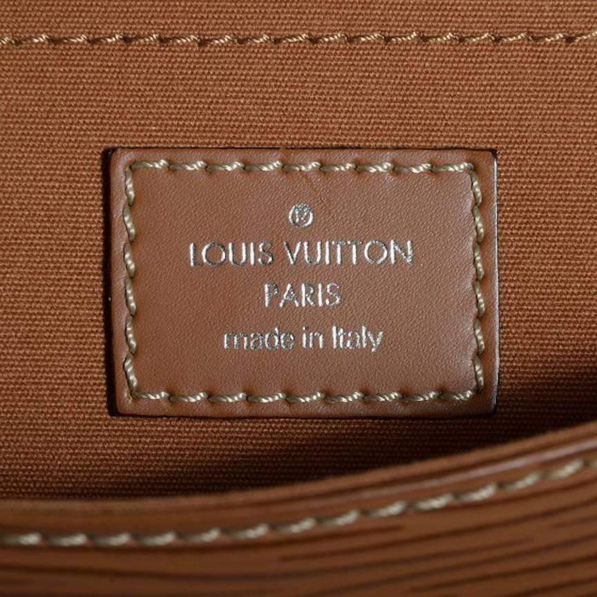 Louis Vuitton Cognac Brown Leather Silver Evening Top Handle Satchel Boston Bag 2