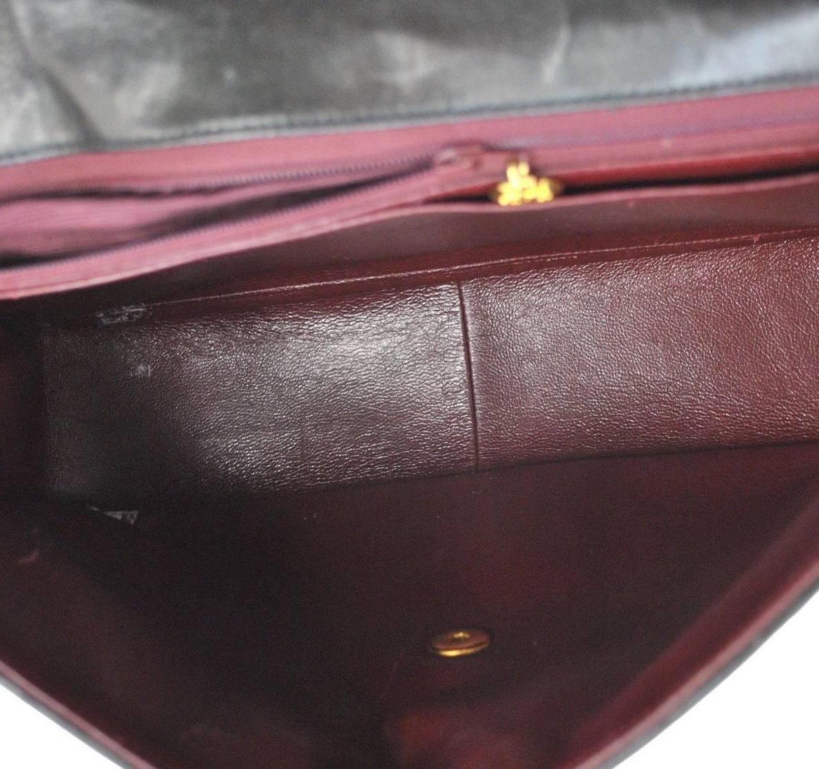 Chanel Black Lambskin GHW Jumbo Stripe Shoulder Flap Bag 6