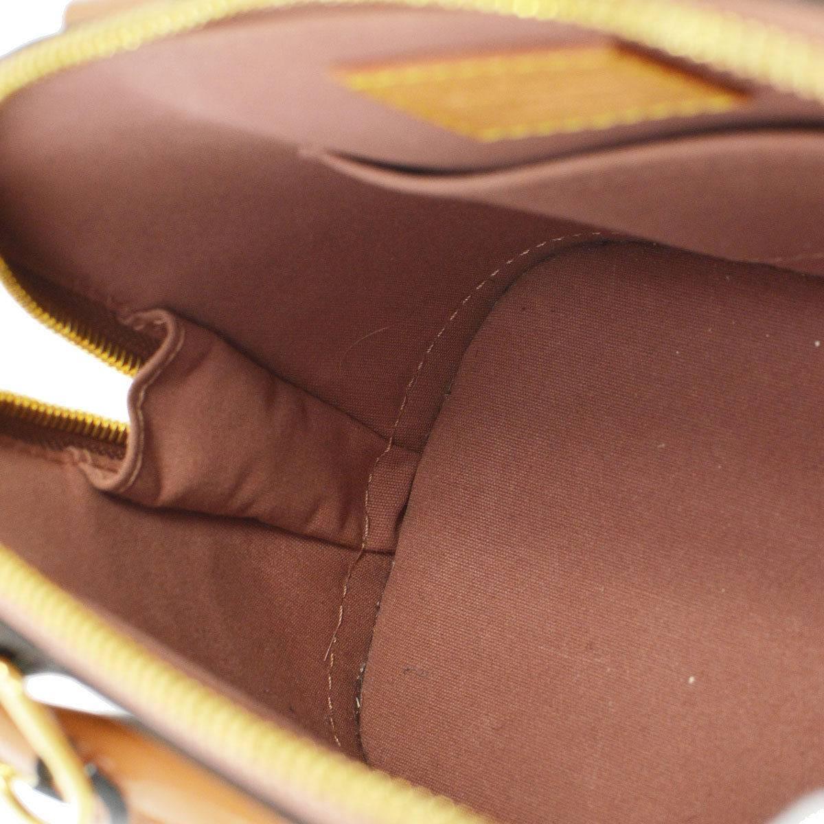 Louis Vuitton Cognac Patent Top Handle Satchel Shoulder Bag With All Accessories 1
