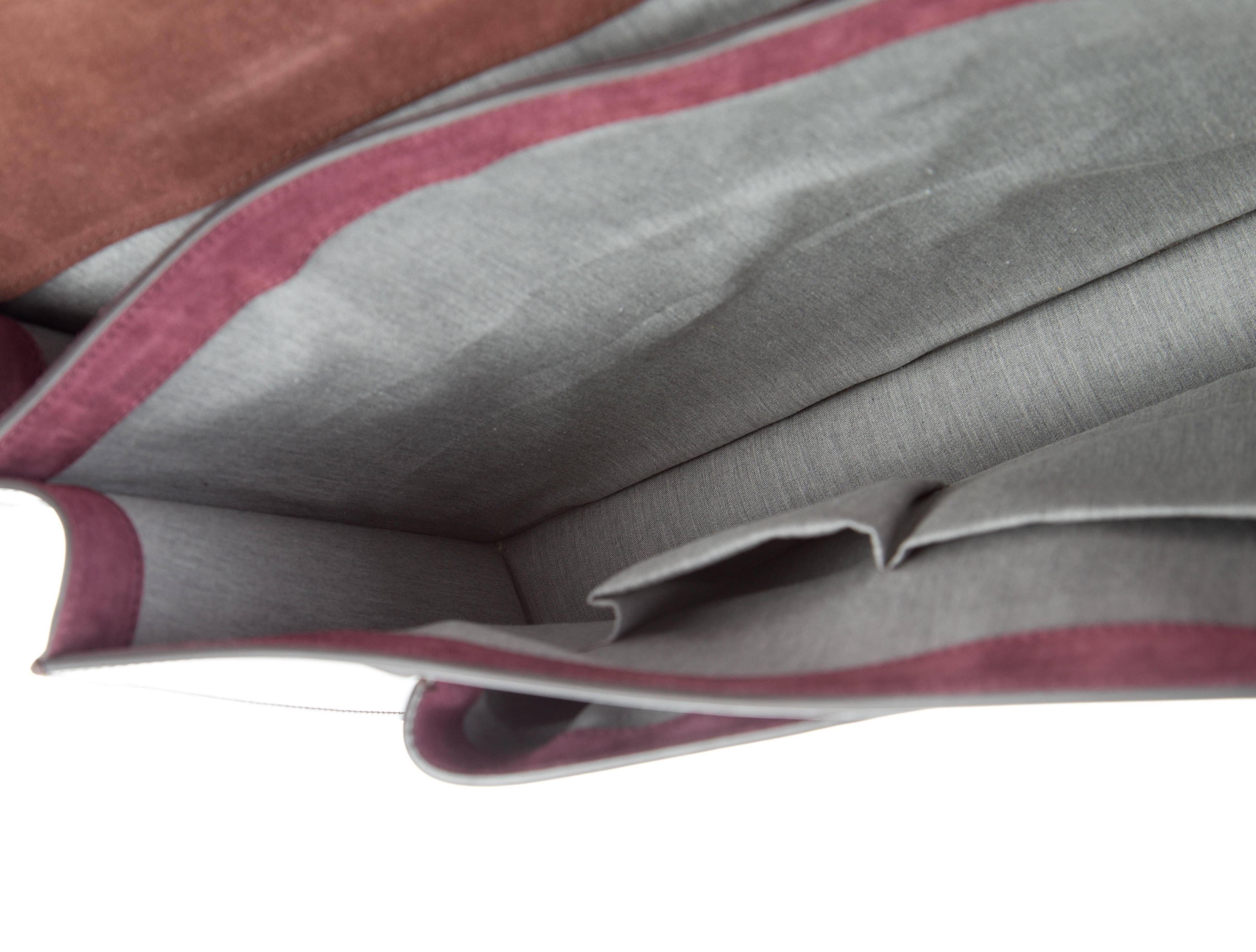 Brunello Cucinelli New Black Leather Silver Men's Travel Business Case Tote Bag In New Condition In Chicago, IL