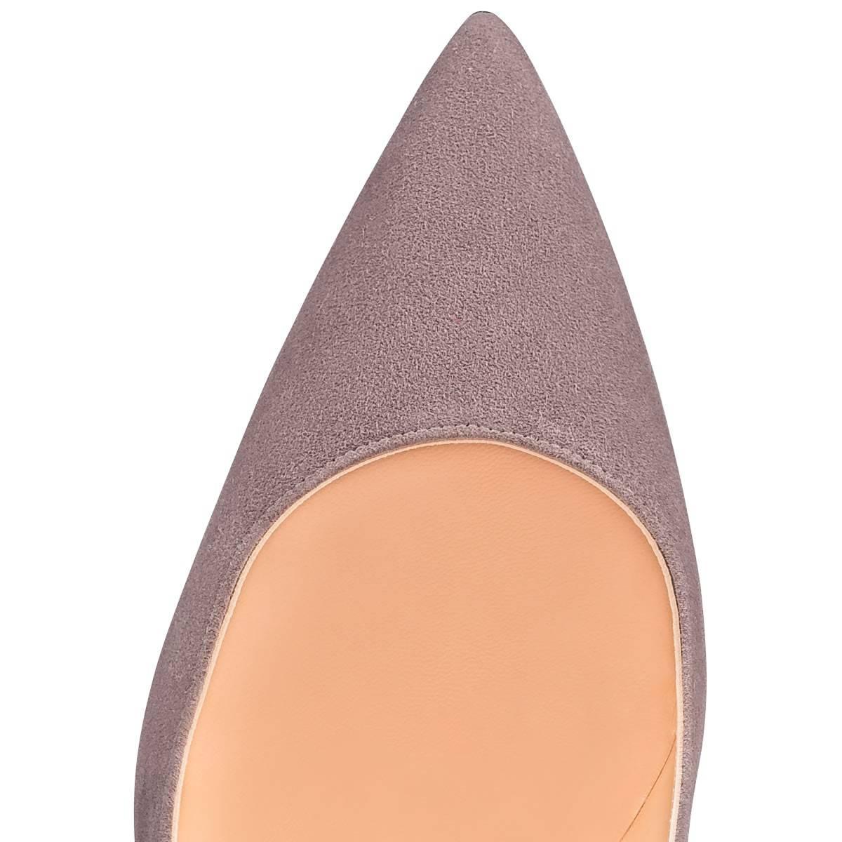 Christian Louboutin New Gray Suede So Kate High Heels Pumps in Box

Size IT 36.5
Suede
Slip on 
Made in Italy
Heel height 4.75" (120mm)
Includes original Christian Louboutin dust bag and box

