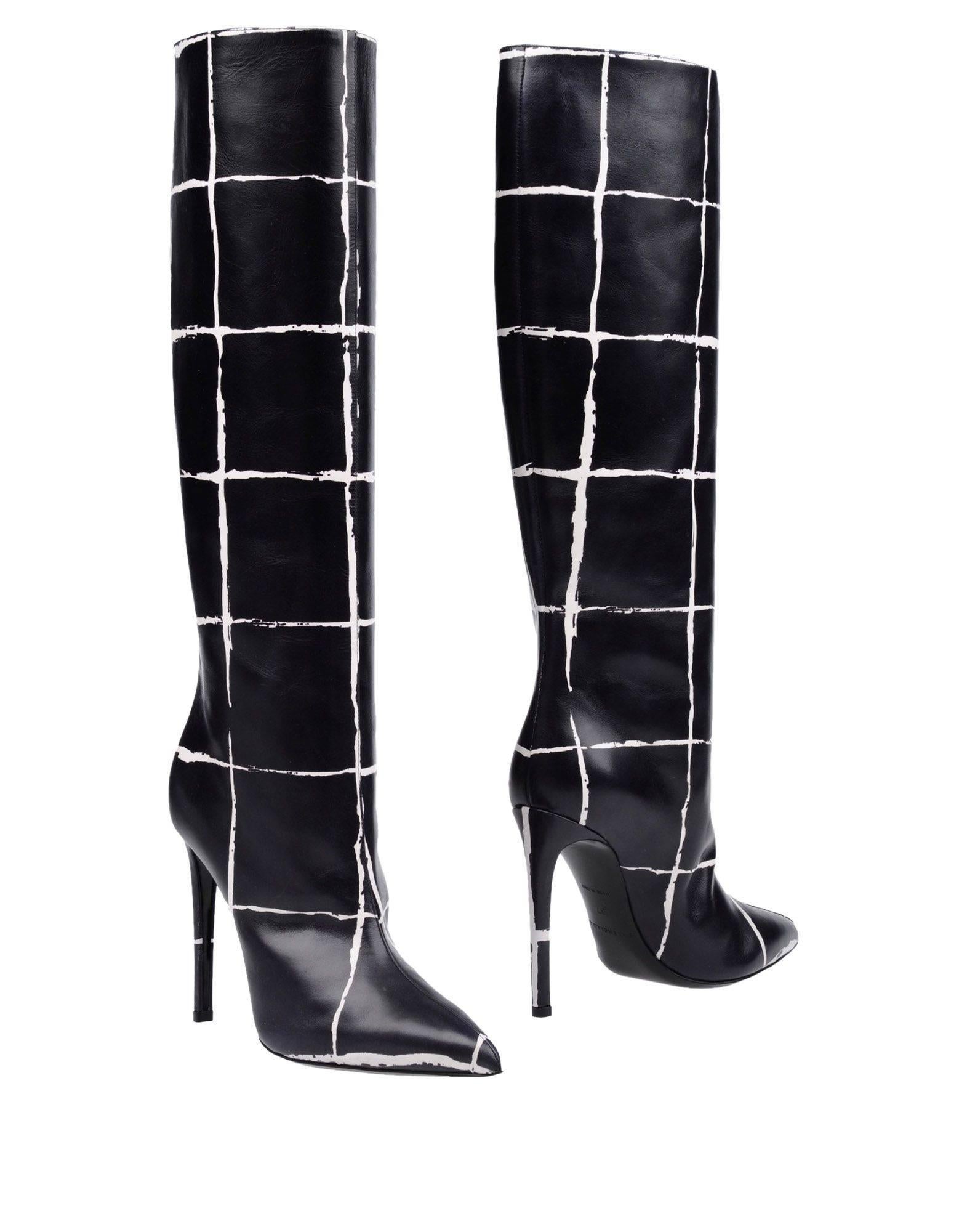 Balenciaga New Runway Black White Leather Knee High Boots in Box

Size IT 36 - Our only pair!
Leather
Slip on
Made in Italy
Heel height 4.5"
Includes original Balenciaga box

