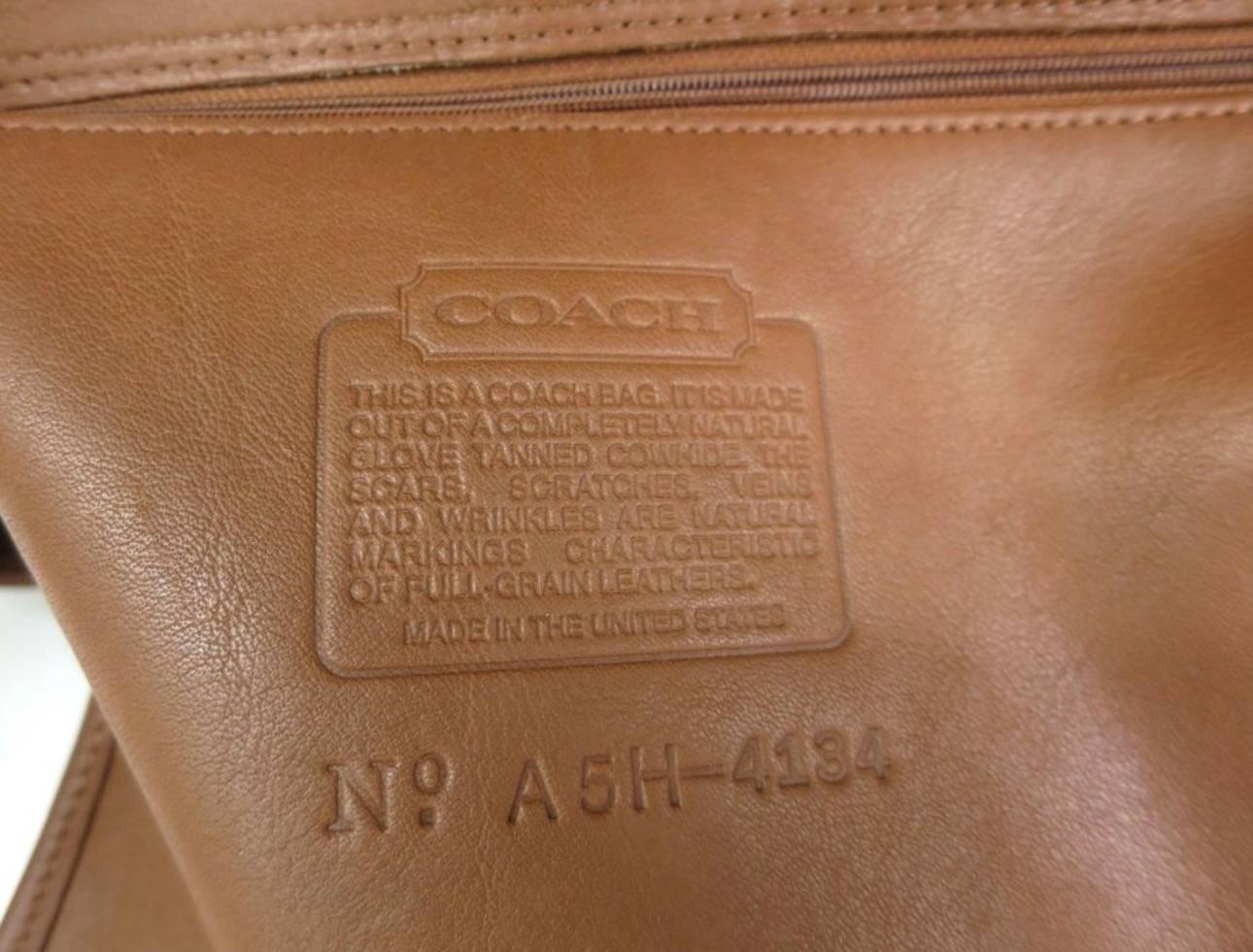 Coach Vintage Archive Cognac Leather Top Handle Satchel Backpack Flap Bag In Excellent Condition In Chicago, IL