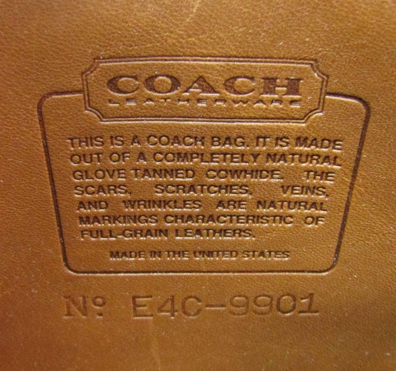 Coach Vintage Archive Cognac Cuir Round Crossbody Shoulder Bag 1
