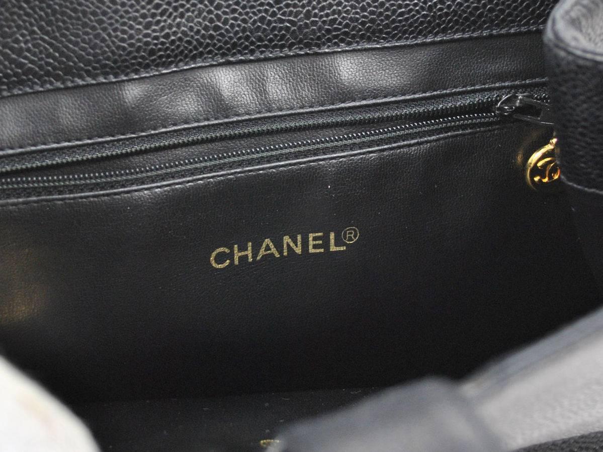Chanel Black Leather Gold Charms Sling Back Carryall Duffle Shoulder Bag 2