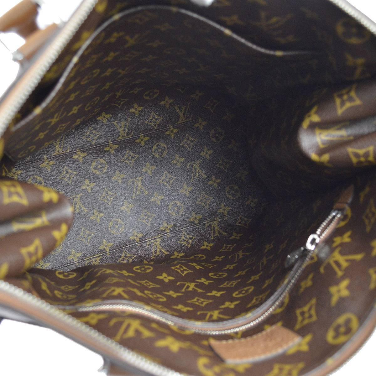 Women's Louis Vuitton Limited Edition Cognac Leather Men's Travel Carryall Tote Bag