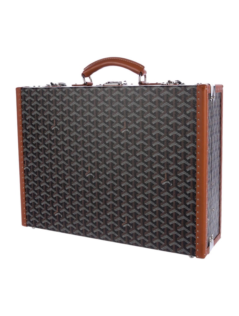 Goyard Monogram Cognac Men's Women's Business Travel Brief Case