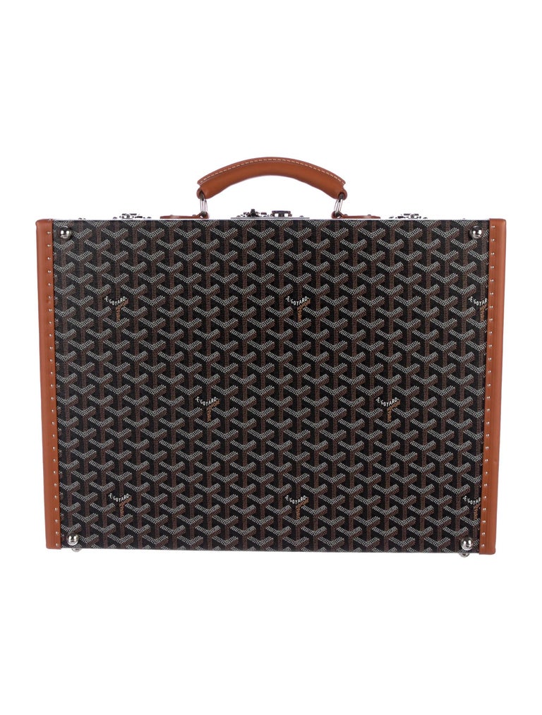 Goyard Monogram Cognac Men's Women's Business Travel Brief Case