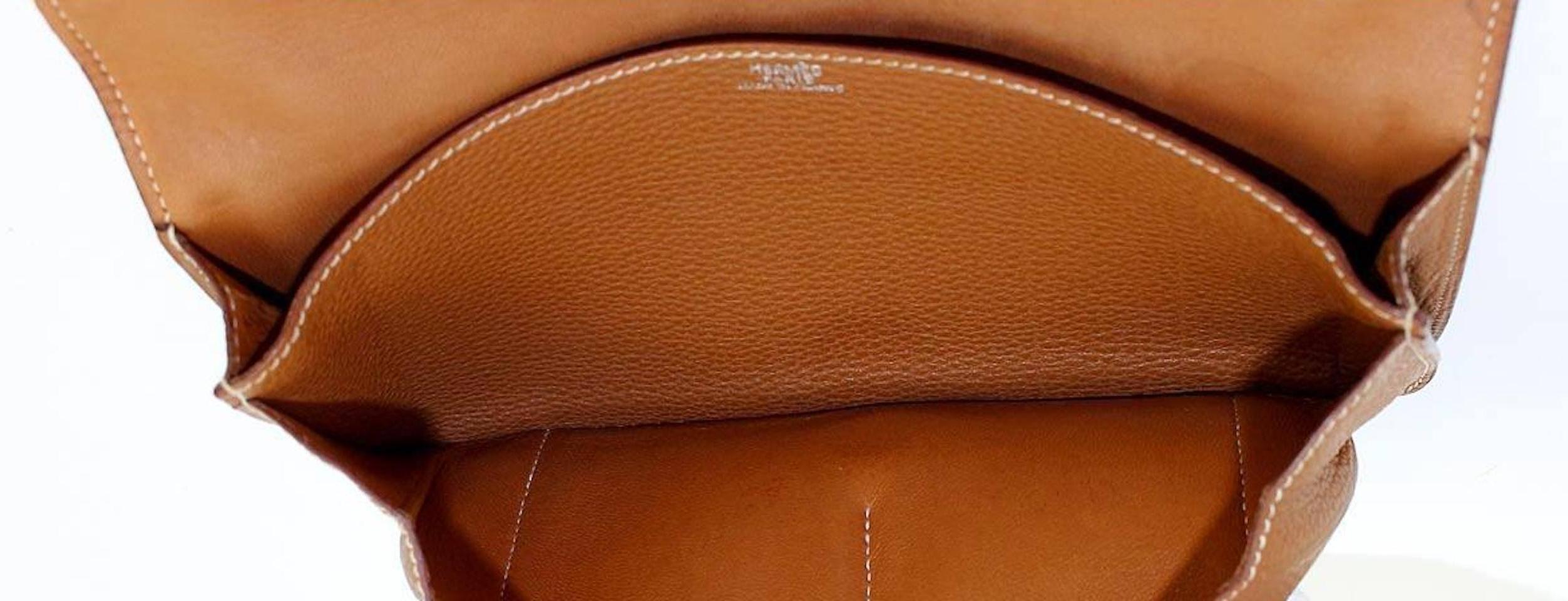 Hermes Cognac Leather Men's Women's Travel Carryall Fanny Pack Waist Belt Bag In Excellent Condition In Chicago, IL