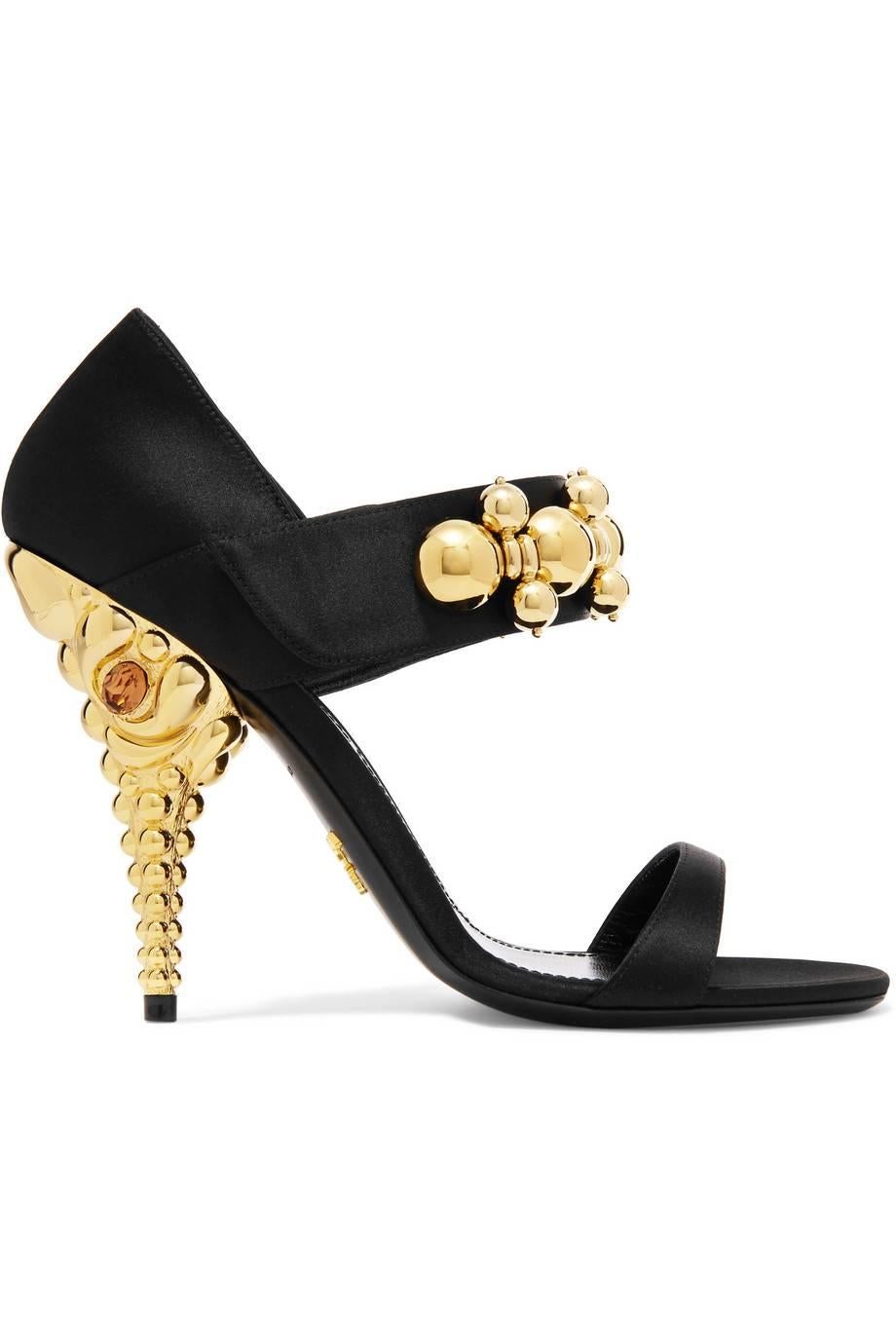 gold ball heels