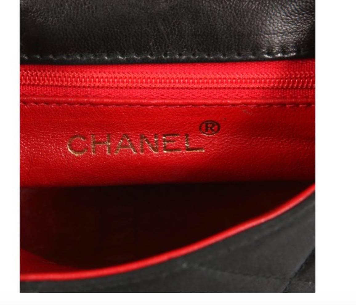 Women's Chanel Black Small Three Pearl Kelly Top Handle Satchel Evening Flap Bag W/Box