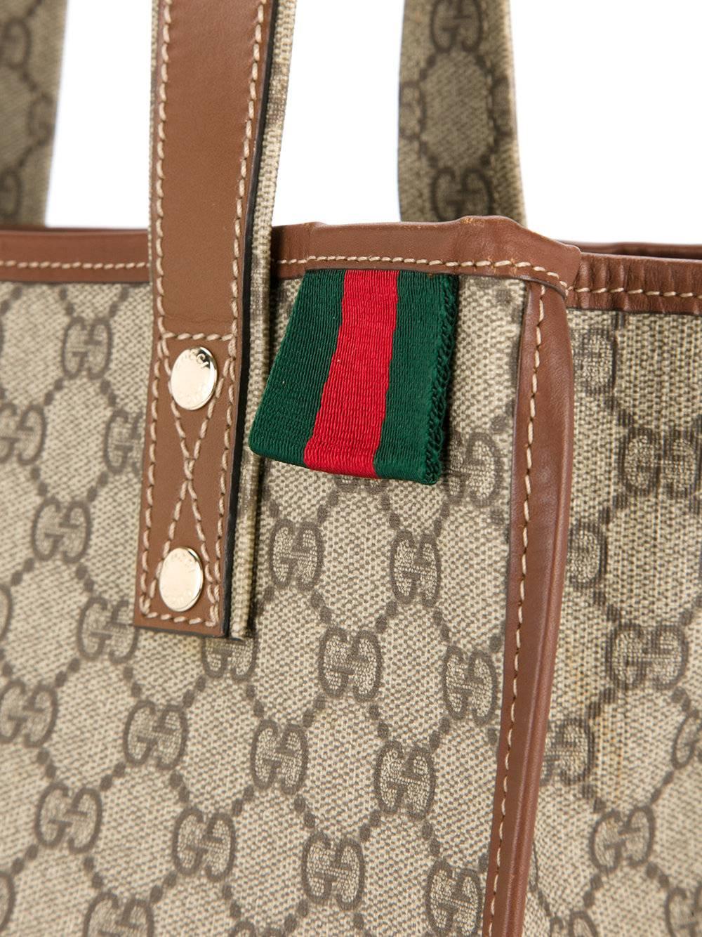 Gucci Monogram Logo Men's Large Carryall Travel Shoulder Top Handle Tote Bag In Excellent Condition In Chicago, IL