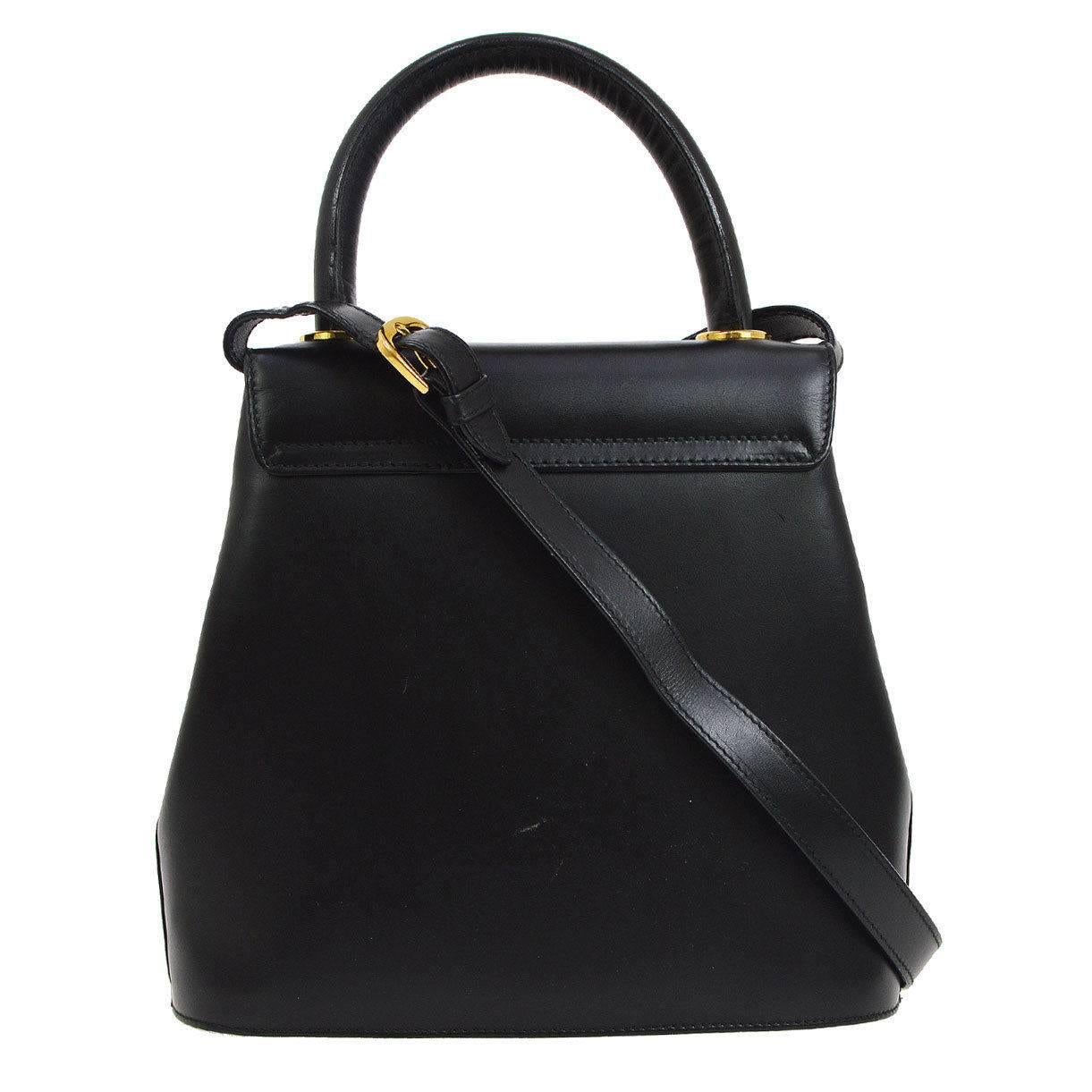 salvatore ferragamo black leather silver stud bag