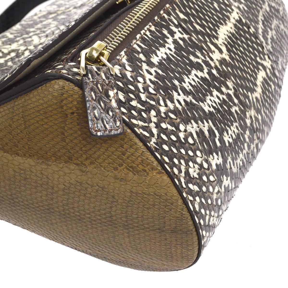 Givenchy Pandora Snakeskin Box Crossbody Carryall Flap Shoulder Bag 1