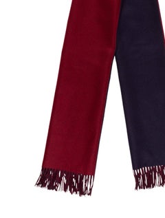 Hermes Reversible Blue Burgundy Cashmere Men's Women's Suit Scarf