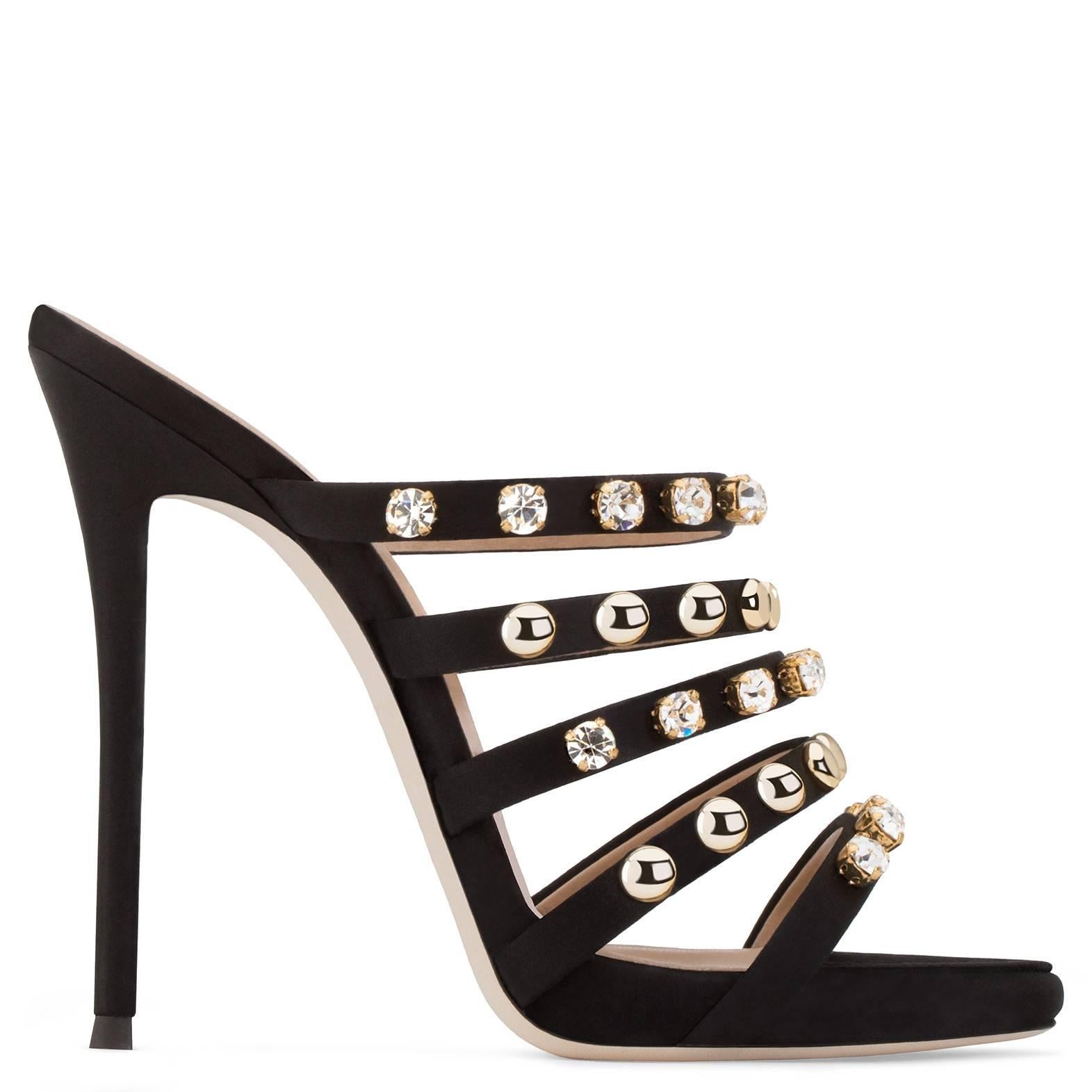 black shoes with gold studs