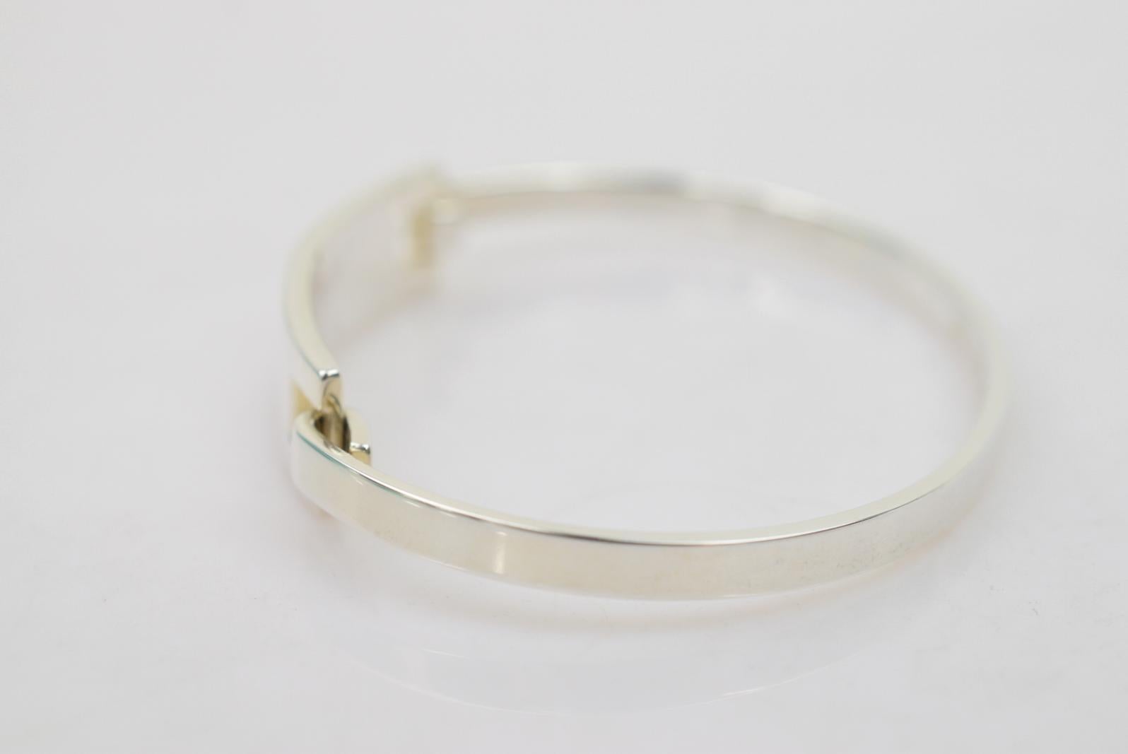 Tiffany & Co. Sterling Silver Hook Cuff Bangle Bracelet  In Good Condition In Chicago, IL