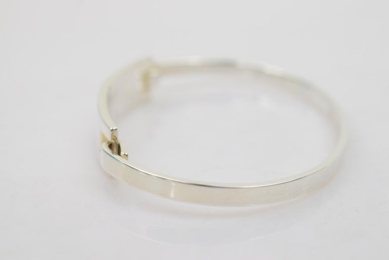 Tiffany and Co. Sterling Silver Hook Cuff Bangle Bracelet For Sale at