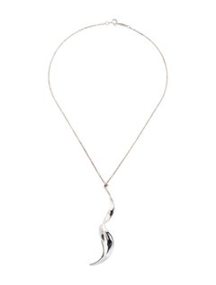 Tiffany & Co. Sterling Corkscrew Charm Evening  Dangle Pendant Necklace