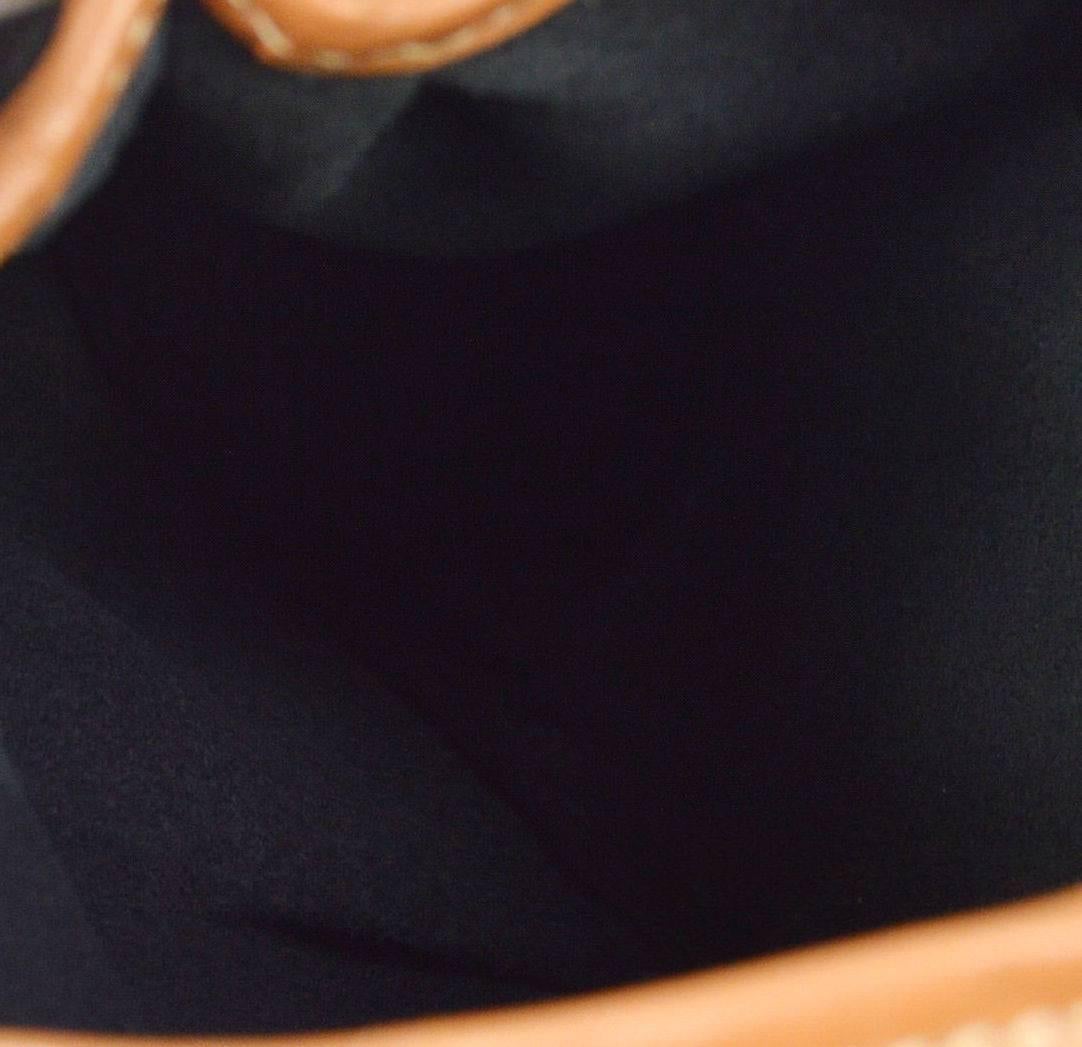 Hermes Black Cognac Leather Hobo Style Shoulder Crossbody Saddle Bag 3