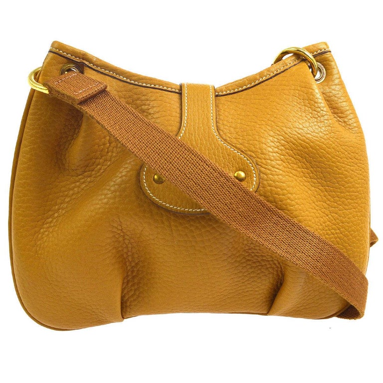 Hermes Mustard Leather Hobo Style Shoulder Crossbody Saddle Bag at 1stDibs hermes saddle bag