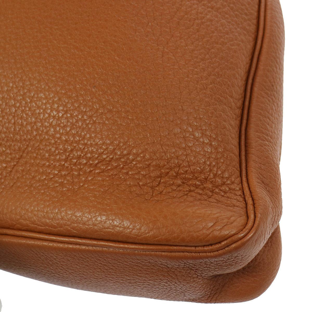 Brown Hermes Cognac Leather Large Hobo Style Carryall Shoulder Bag