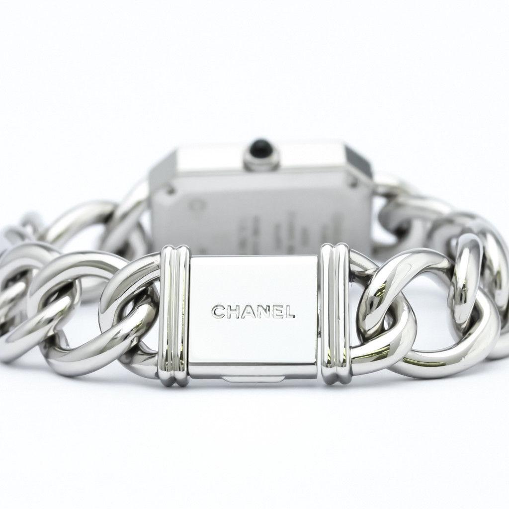 Chanel Ladies Stainless Steel Silver Black Chain Quartz Wristwatch 2