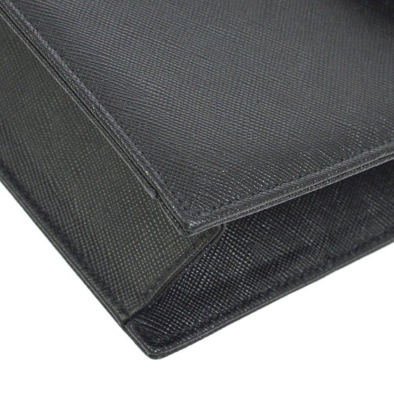 YSL Yves Saint Laurent Black Leather Envelope Evening Flap Clutch Bag For Sale at 1stdibs