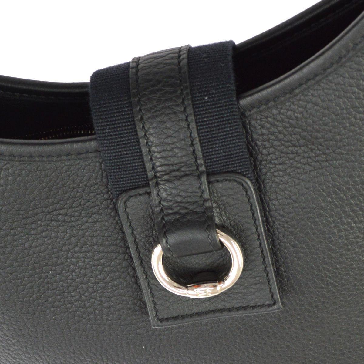 Hermes Black Leather Silver Large Carryall Shoulder Crossbody Bag

Leather
Canvas
Silver tone hardware
Leather lining
Made in France
Date code present
Adjustable shoulder strap (two settings) ~13.5