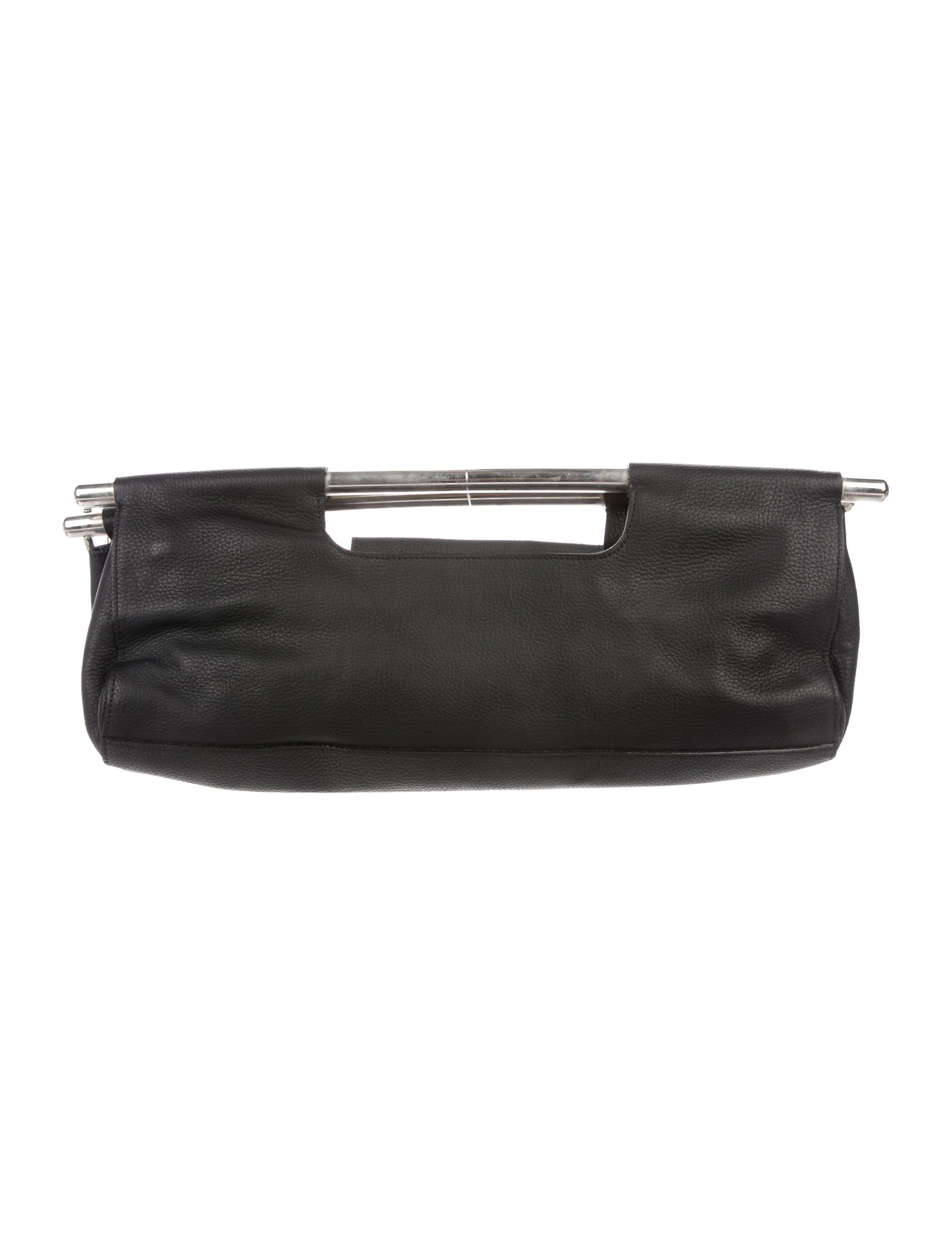 prada metal handle bag