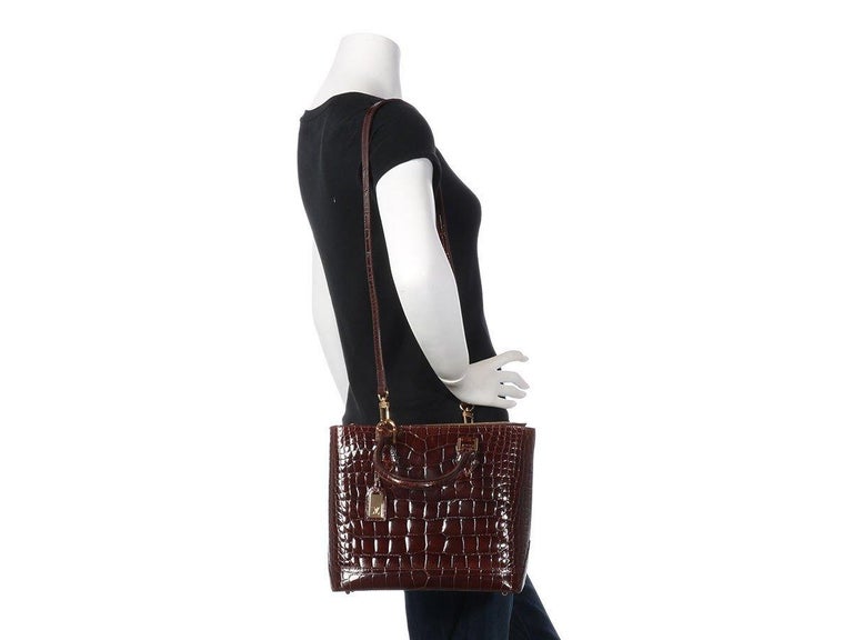 Louis Vuitton Alligator Gold 2 in 1 Top Handle Satchel Shoulder Bag For Sale at 1stdibs