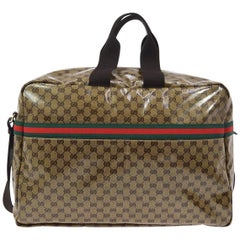 Gucci Monogram Men's Women's Travel Duffle Carryall Weekender Shoulder Tote Bag