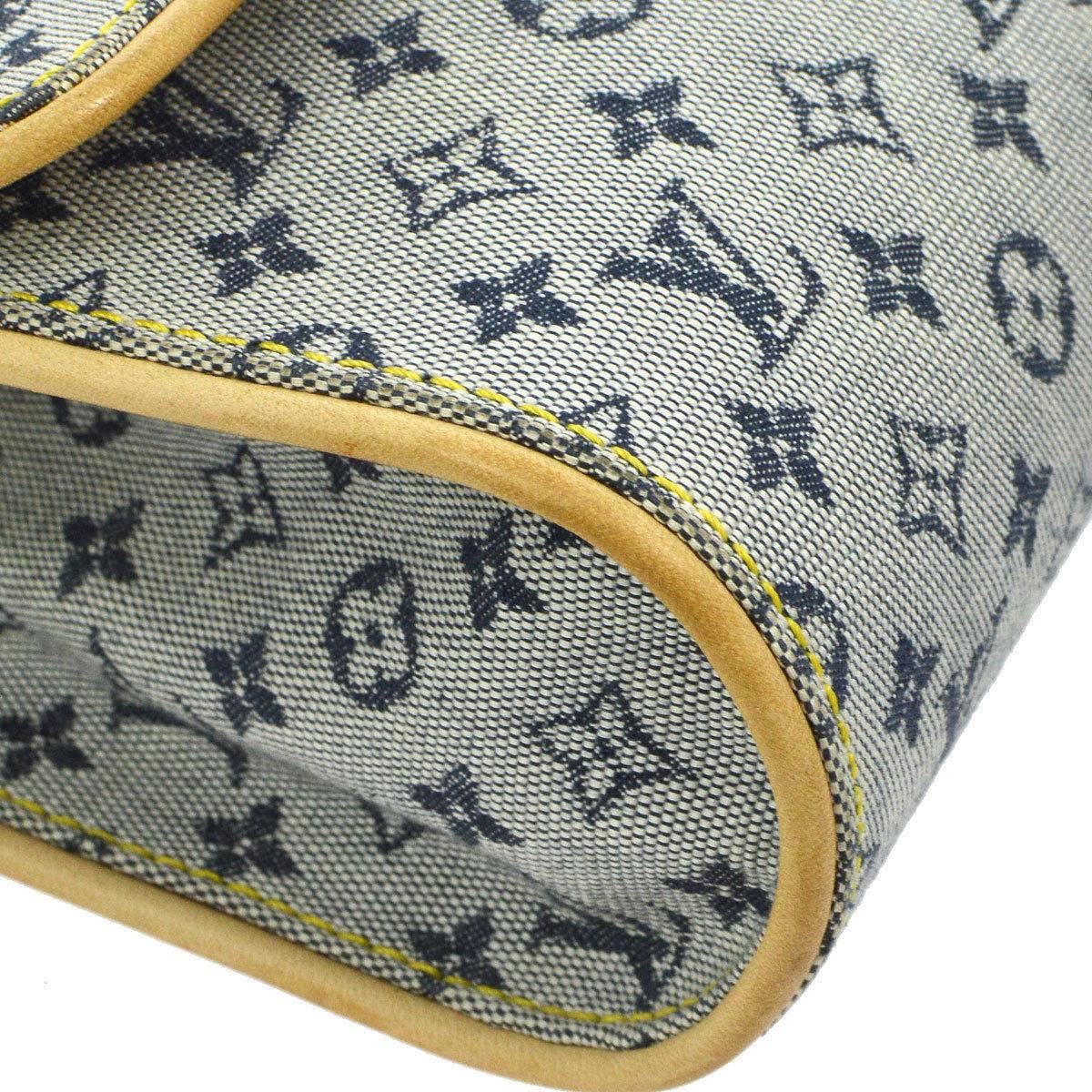 Louis Vuitton Denim Monogram Leather Gold Chain Crossbody Flap Shoulder Bag at 1stDibs lv