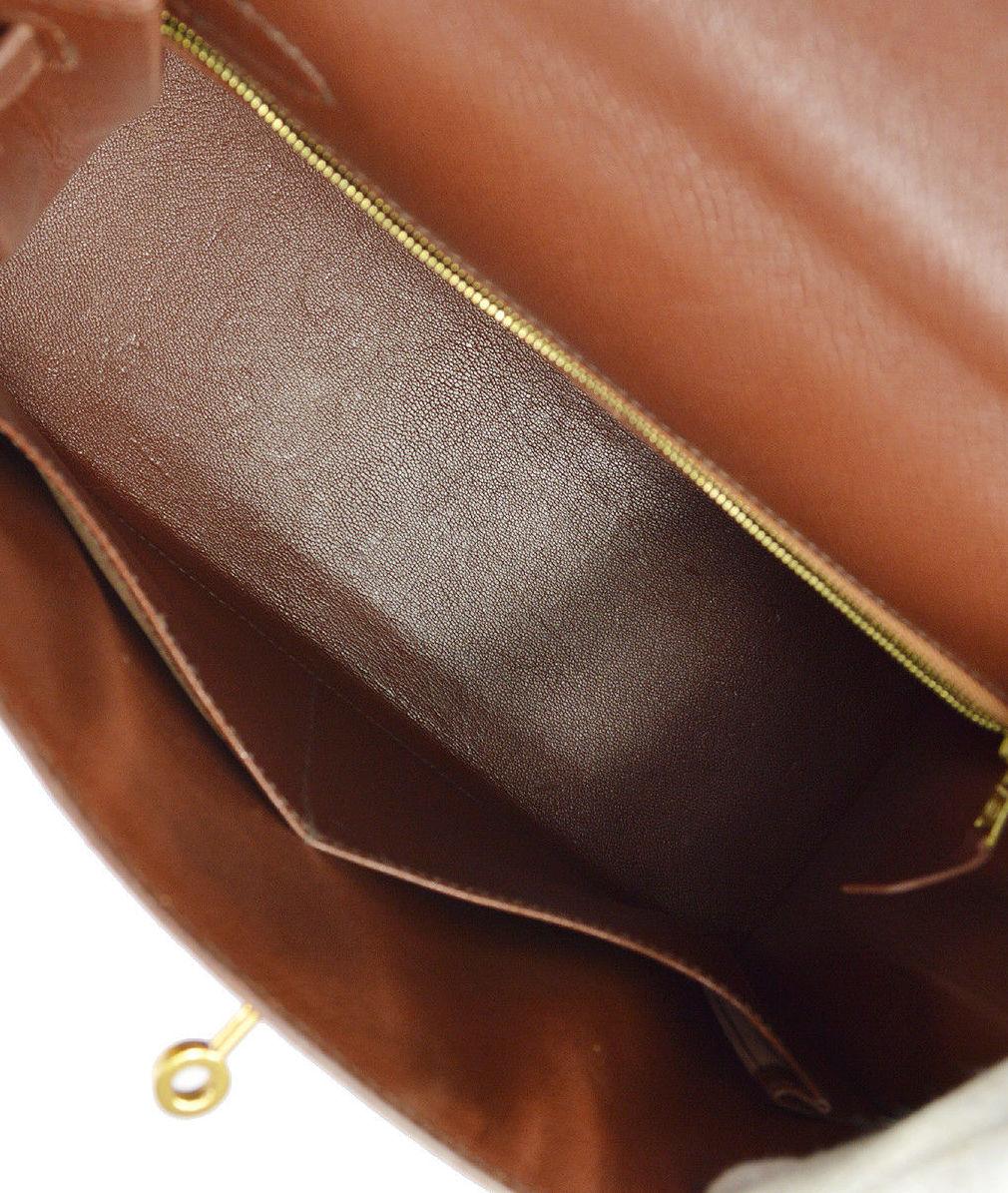Hermes Kelly 28 Chocolate Brown Leather Mini Top Handle Satchel Shoulder Bag 1
