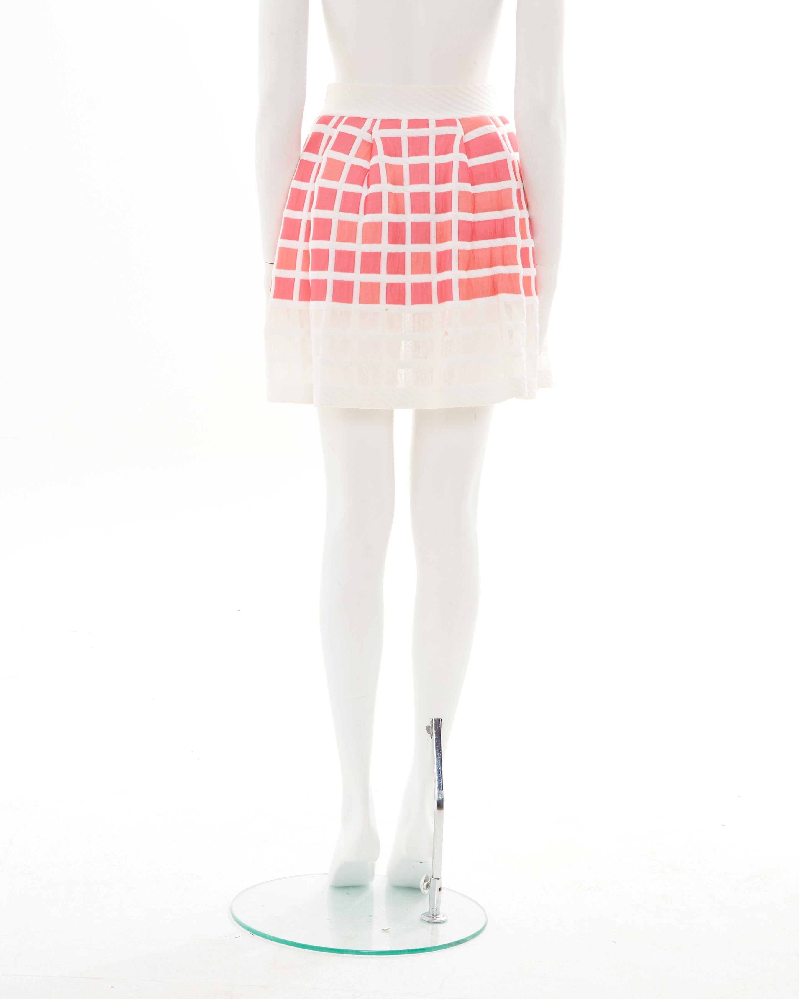 Chanel by Karl Lagerfeld S/S 2013 Pink Cube Skirt In condizioni ottime in vendita a Milano, IT