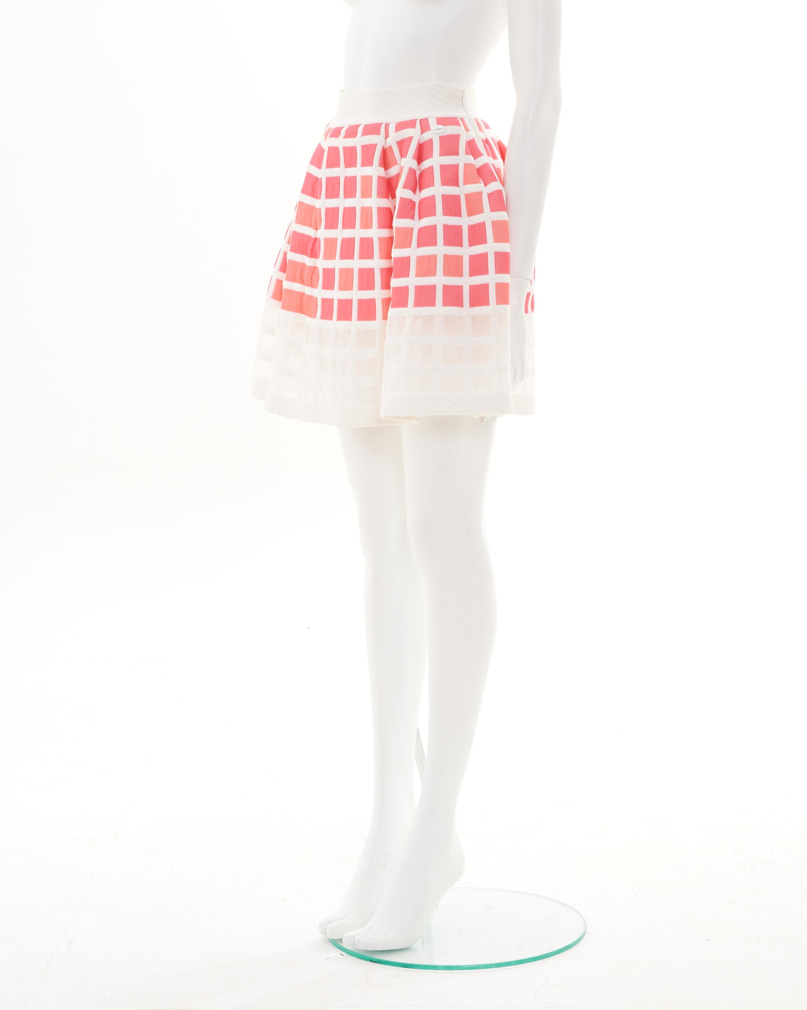 Beige Chanel by Karl Lagerfeld S/S 2013 Pink Cube Skirt in vendita