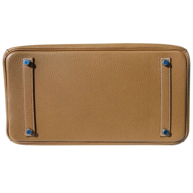 Women's or Men's 35cm Hermes Gold Togo Leather Birkin Bag Handbag For Sale