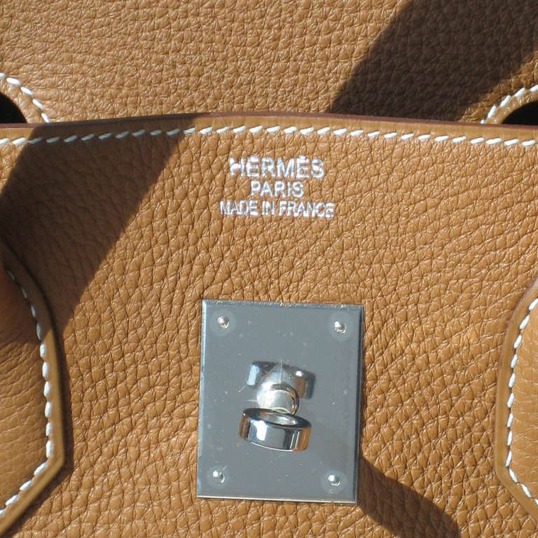 35cm Hermes Gold Togo Leather Birkin Bag Handbag For Sale 1
